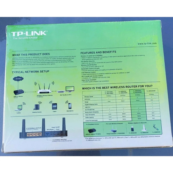 *NEW** TP-Link TL-WR940N Wireless Router - Black - Picture 2 of 4